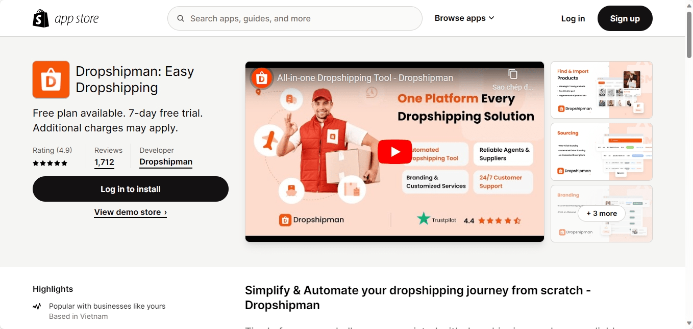 Dropshipman: Easy Dropshipping